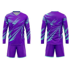 Tenue de gardien de but de football pour adulte, 100% polyester, séchage rapide, ensemble d'uniformes d'entraînement à manches longues, maillot de football OEM - Product Image 6