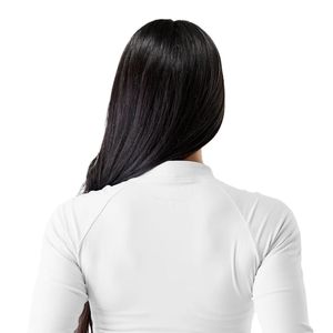 Women's White Full Zip Sports <b>Jacket</b> Long Sleeve Breathable Stretch Fitness <b>Workout</b> Running Yoga Activewear Performance <b>Jacket</b> - Product Image 6