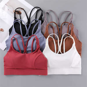 Custom Logo Crisscross Straps Backless Sport Sport <b>Top</b> <b>Cross</b> Beautiful Back Gym Bra Seamless Shockproof Yoga Bra for Women - Product Image 5