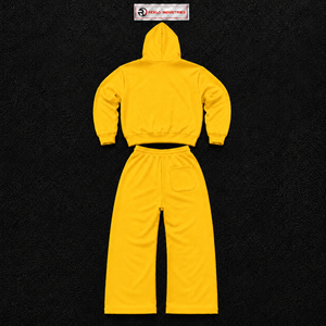 <b>Yellow</b> Money Bag Logo Tracksuit Men Premium Pullover <b>Hoodie</b> And Jogger Pants Set Casual Streetwear Athletic Sportswear - Product Image 6