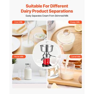Electric 60L/H Output Milk Cream Separator 10500RPM Centrifugal <b>Dairy</b> <b>Processing</b> <b>Machine</b> 304 Stainless Steel for Goat Cow Milk - Product Image 6