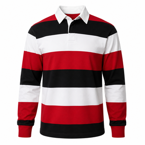 Camiseta de Rugby Casual Personalizada de Manga Larga, Fabricante de Uniformes de Rugby, Impresión Digital OEM, Camisetas Transpirables al por Mayor - Product Image 1