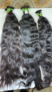Extensiones de Cabello Humano Natural a Granel Row Temple, 100% Cabello Virgen Remy, 180g, de un Solo Donante, Cabello Camboyano e Indio para Tejer a Máquina - Product Image 3