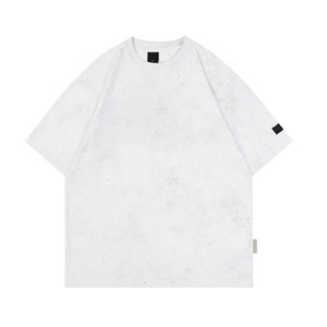 เสื้อยืดคอกลมผ้าฝ้ายประดับเพชรเทียมสไตล์สตรีทแวร์ฮิปฮอปแขนสั้นทรงหลวมสำหรับผู้ชายเสื้อยืดแฟชั่นถักลำลองฤดูร้อน - Product Image 5