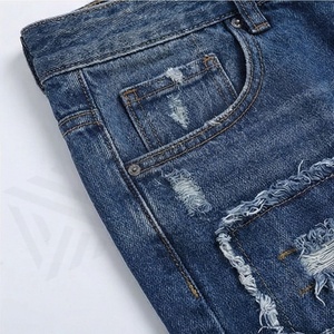 Pantalones Cortos de Mezclilla para Hombre, Estilo Hip Hop Urbano, Lavados, Desgastados, con Flecos, Holgados, de Alta Calidad, Moda Urbana - Product Image 5