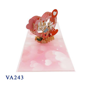 Top Tendance 3D Amour Couple Pop Carte Laser Cut À La Main Papier Artisanat pour Cadeaux De Mariage Vietnam Artisanat Thanksgiving - Product Image 2