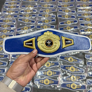 Cinturón de Campeón de Boxeo Azul con Placa de Ganador Dorada, Cuero PU Duradero, Equipo de Entrenamiento Unisex - Product Image 1