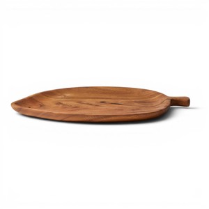 Handcrafted Leaf Wooden Serving Platter <b>Tray</b> Acacia Wood <b>Snack</b> Serving Board Rustic Food Serving <b>Tray</b> - Product Image 2