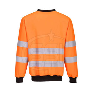 Reflective Safety Premium Sweatshirt Strong Fabric Construction Breathable Workwear Long Duration Use ANSI Class 2 <b>LED</b> Flash - Product Image 6