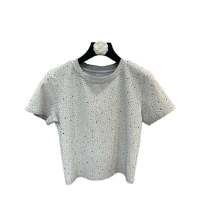 Professional Manufacturer Custom Color Crop <b>Top</b> T-shirt Good Design Lightweight Plus Size <b>Rhinestone</b> 100% Cotton Quick Dry - Product Image 5