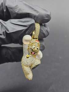 Colgante de Plata 925 con Diamante Moissanite VVS, Personajes de Dibujos Animados, Joyería Fina, Colgante Personalizado de Hip Hop, Joyería de Moda para Raperos - Product Image 3