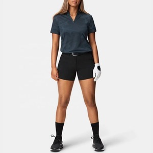 Polo de mujer con cuello en contraste, Polo de mujer con abertura lateral, Polo de mujer con bajo curvo, Polo de mujer de corte largo - Product Image 2