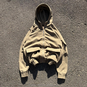 Custom Street Wear <b>Zip</b> Up Hoodie Unisex Lightweight Cotton Full <b>Zip</b> <b>Hooded</b> Boxy Sweatshirt Classic Hoodie Direct Manufacture - Product Image 3