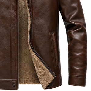 Chaqueta de Cuero Casual de Invierno para Hombre, Abrigo de Motocicleta Premium, Elegante, Cálido, Ajustado, a la Moda, Tendencia 2026, Nueva Llegada - Product Image 3