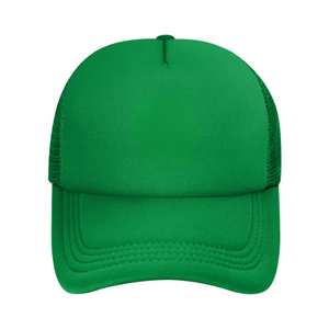 Casquette de camionneur unisexe verte 100 % coton, maille respirante, imperméable, couleur unie, visière incurvée, réglable, décontractée, pour sports de plein air - Product Image 3