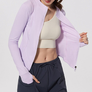 Most Trendy <b>Workout</b> <b>Jacket</b> High Stretch Activewear Top with Full Zipper Stand Collar Yoga <b>Jacket</b> Top for Running and Training - Product Image 3
