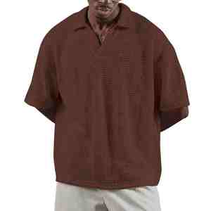 Nueva Tendencia de Moda, Camisa Casual Antiarrugas de Manga Corta para Hombre, 100% Algodón Tejido, Bordado Frontal, Color Personalizado - Product Image 1