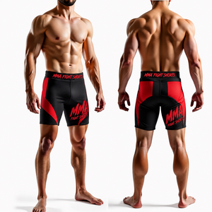 Shorts de compression personnalisés pour le MMA avec design de tenue de combat pour les besoins de grappling et de Jiu-Jitsu sans kimono - Product Image 3