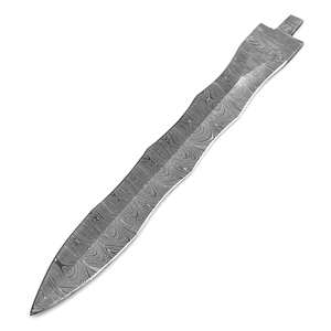Cuchillo de Caza de Acero de Damasco de Grado Industrial/DIY, Hoja en Bruto Hecha a Mano con Espiga Completa, Personalizable con Logotipo, Ultra Afilada, de UA Supplies Premium - Product Image 1