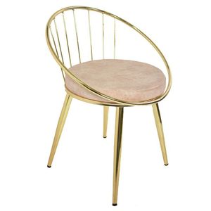 Tabouret de comptoir en acier inoxydable avec base en fer et coussin en velours, design moderne METAL WAVE, pour la décoration de la maison, les cafés et les bars, chaise haute, nouveauté - Product Image 5