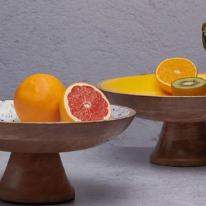 Tazón de Servir de Madera Pulida con Diseño de Colección Hecho a Mano, Moderno, Ecológico, Impreso con Esmalte de Alta Calidad - Product Image 1