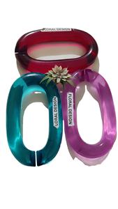 Decoración del hogar: Eslabones de cadena de resina personalizables de gran tamaño y colores claros, eslabones grandes de resina multicolor disponibles. - Product Image 5