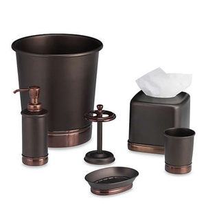 Juego de Accesorios de Baño Dorados para Hoteles, Diseño Moderno y Minimalista, Dispensador de Jabón de Metal Elegante, Dispensador de Toallas de Papel, Vaso, Colección para Baño - Product Image 2