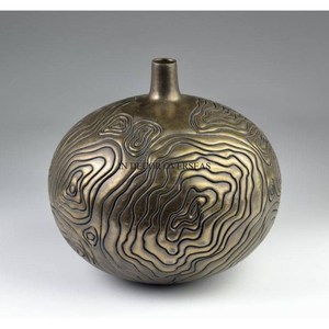 Jarrón de Flores de Lujo, Diseño Rústico Vintage, Chapado en Oro, Metal de Alta Calidad, para Decoración del Hogar y Hoteles - Product Image 1