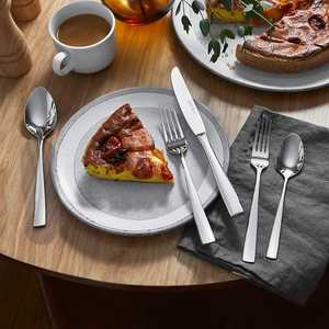 Juego de Cubiertos de Acero Inoxidable Plateado, 5 Piezas, con Diseño Floral, Cuchara, Tenedor y Cuchillo, Suministros para Restaurantes, Larga Duración, Calidad - Product Image 2