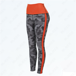 กางเกงโยคะเอวยางยืดกางเกงโยคะมีสายรัดเอวยืดหยุ่นวัสดุสแปนเด็กซ์/ ไนลอนสวมใส่สบายสุดๆมีความยืดหยุ่นสูง - Product Image 1