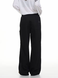 HANO 2024 Casual ODM Women Canvas Breathable Spring Mid <b>Elastic</b> Waist <b>Lace</b>-up Nonwoven Straight-Leg Cargo Pants Loose Fit - Product Image 2
