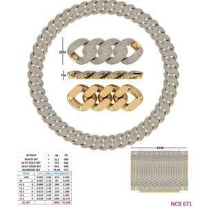 Chaîne cubaine Miami pour homme de 22 mm, entièrement pavée de diamants de laboratoire ronds, en or massif 14k 18k, chaîne gourmette lourde, bijoux hip-hop - Product Image 2
