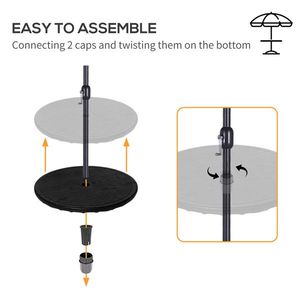 Ombrellone da Giardino Quadrato con Base in Acciaio Inox, Resistente alla Pioggia, per Patio, Ristoranti, Hotel e Spiaggia - Product Image 5
