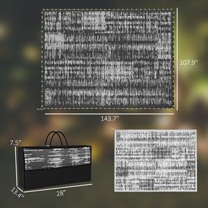 Tappeto LED Reversibile per Esterni, Giardino, Terrazza, Picnic, Spiaggia 12 X 9 con Borsa per il Trasporto e Picchetti da Terra - Product Image 3