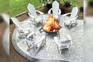 Brasero extérieur en métal thermolaqué pour bois de chauffage, support de bois de chauffage pour chauffage de jardin - Product Image 3