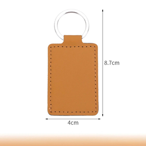 Porte-clés en cuir de luxe personnalisé, vierge, en métal, pour promotion, meilleur design, prix d'usine, vente en gros - Product Image 5