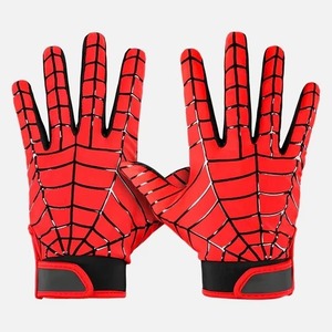 Gants de football américain respirants grande taille personnalisables avec impression toile d'araignée pour hommes - Product Image 1