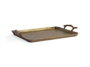 Bandeja de Servir Decorativa de Aluminio Premium con Asas, Bandeja de Mesa Moderna para Decoración del Hogar - Product Image 3