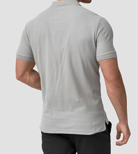 Chemise polo pour homme tendance, couleur gris, haute qualité, nouveau style, respirante, style décontracté, vêtements pour homme - Product Image 4