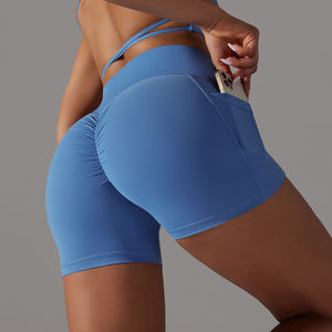 Hot Sale Women Plus Size Solid Breathable Shorts High Waist Shorts with Pockets Casual Custom Breathable Plus Size Wome - Product Image 2