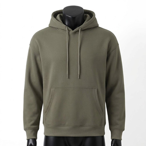 Sudadera con capucha de algodón puro para hombre, con estampado puff y lavado ácido, de manga larga, forro polar, bordada, para invierno, de outlet de fábrica. - Product Image 1