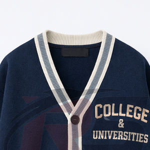 Cardigan universitaire personnalisé HBCU |   Pull sans manches en tricot boutonné sur le devant |   Vêtements de rue 100% coton écologiques - Product Image 2