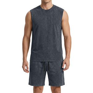 Conjunto de Camiseta sin Mangas y Pantalones Cortos de Poliéster para Hombre, de Alta Calidad, Duradero y Transpirable, para Actividades al Aire Libre de Verano - Product Image 1