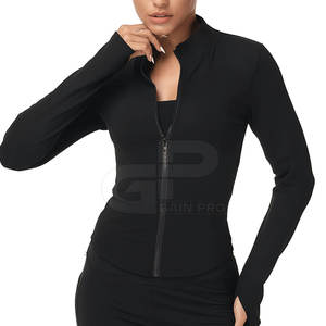 Chaqueta de yoga moderna para mujer, ligera, transpirable, deportiva, con cremallera completa, ajustada, para yoga, fitness y entrenamiento. - Product Image 2