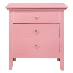 Charmante table de chevet rose avec rangement meubles élégants pour chambre à coucher - Product Image 2