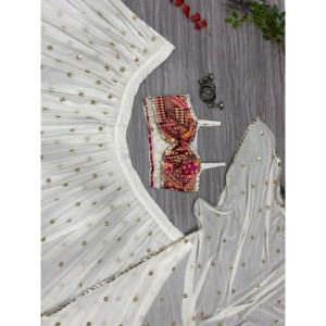 Lehenga Choli de Diseño para Navratri con Bordado de Encaje y Lentejuelas - Product Image 5