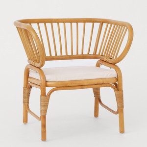 Sillón curvo de ratán para hoteles, resorts y restaurantes, muebles sostenibles de caña, silla de comedor. - Product Image 1