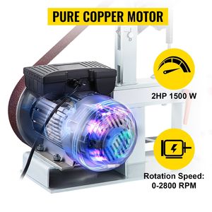 Meuleuse à bande 2HP 1500W 2'' x 82'' 3-en-1 110V avec 3 meules, vitesse constante, ponceuse à disque 12'' 82'' - Product Image 3