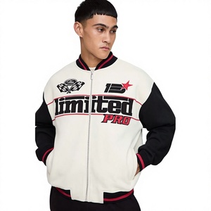 Chaqueta Varsity de Invierno para Hombre, de Lana y Piel de Oveja, Resistente al Viento, Personalizada con Letras Bordadas en la Parte Delantera, Talla Grande - Product Image 1