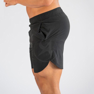 Pantalones Cortos Deportivos para Hombre al por Mayor de Alta Calidad con Diseño de Logotipo Personalizado, Pantalones Cortos de Algodón Negros Casuales Lisos, Pantalones Cortos Deportivos al por Mayor - Product Image 6